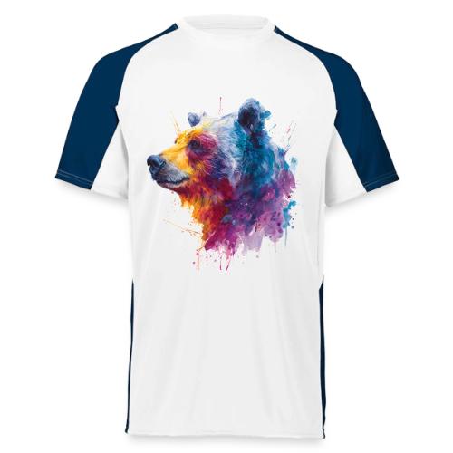 Watercolor Bear Portrait - Augusta Sportswear Adult Cutter Jersey