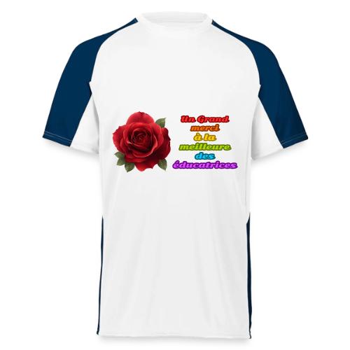 Thank You Educator: Pink and Rainbow Message - Augusta Sportswear Adult Cutter Jersey