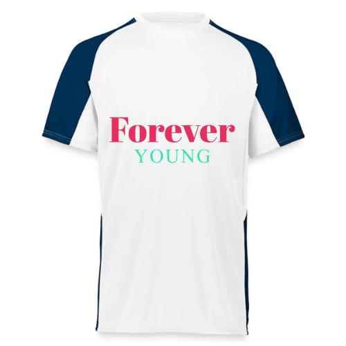 Forever Young Typography Design - Augusta Sportswear Adult Cutter Jersey