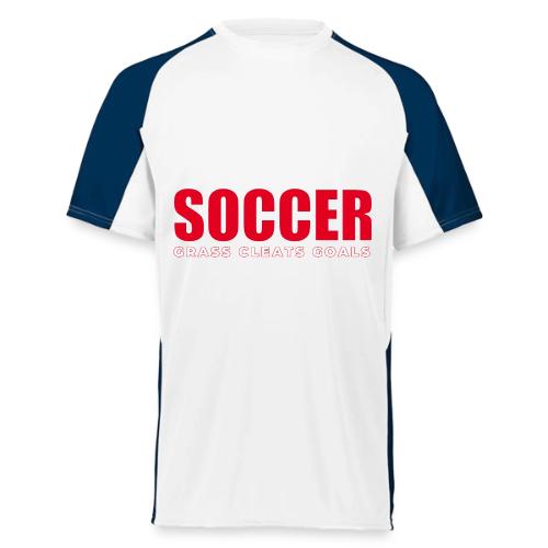 Soccer Grass Cleats Goals Typography Design - Augusta Sportswear Adult Cutter Jersey