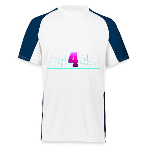 Number 4 in Magenta: Varsity Font - Augusta Sportswear Adult Cutter Jersey