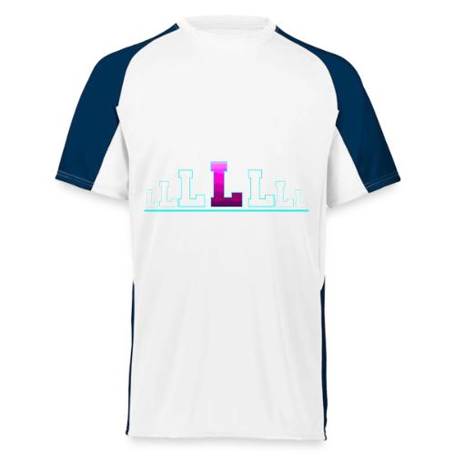 Letter L – Capital Varsity Alphabet Monogram - Augusta Sportswear Adult Cutter Jersey