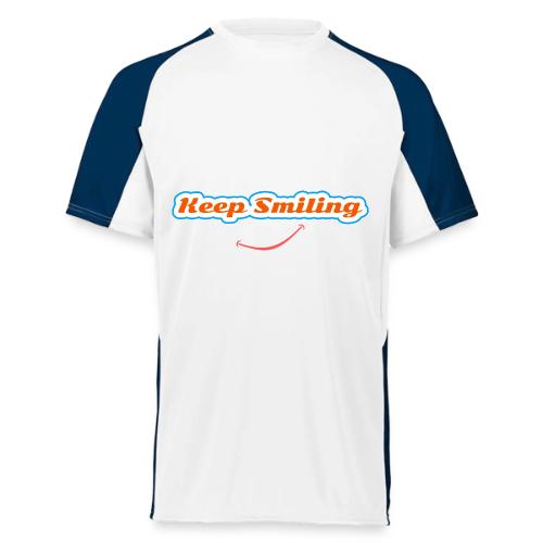 Keep Smiling Positive Vibes Graphic - Augusta Sportswear Adult Cutter Jersey