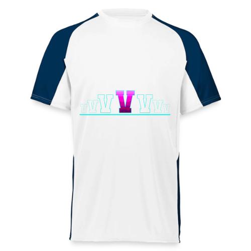 Letter V – Capital Varsity Alphabet Monogram - Augusta Sportswear Adult Cutter Jersey