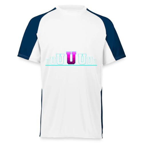 Letter U – Capital Varsity Alphabet Monogram - Augusta Sportswear Adult Cutter Jersey