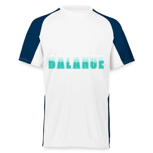 BALANCE Calm Teal Minimal Word Art Design - Augusta Sportswear Adult Cutter Jersey