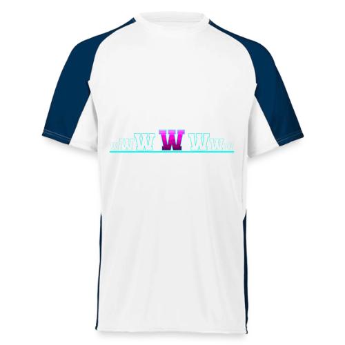 Letter W – Capital Varsity Alphabet Monogram - Augusta Sportswear Adult Cutter Jersey