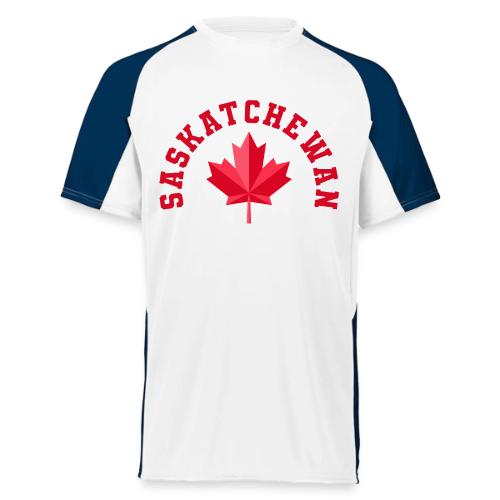 Saskatchewan with maple leaf - Augusta Sportswear Adult Cutter Jersey