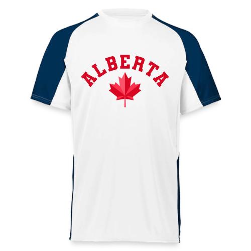 Alberta with maple leaf - Augusta Sportswear Adult Cutter Jersey