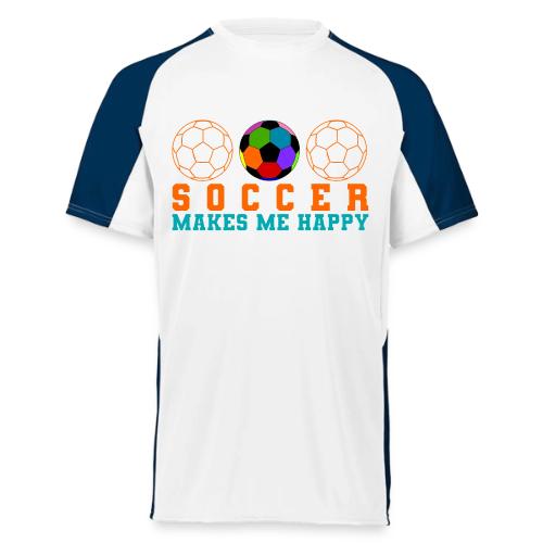 Soccer Makes Me Happy - Augusta Sportswear Adult Cutter Jersey