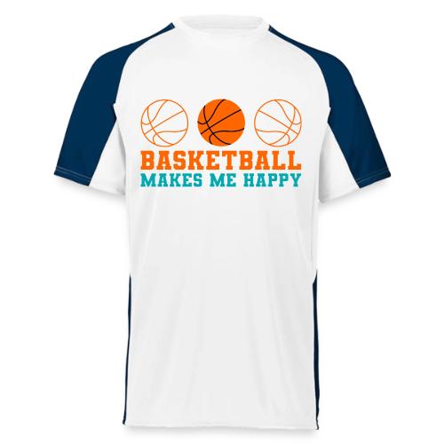 Basketball makes me happy - Augusta Sportswear Adult Cutter Jersey