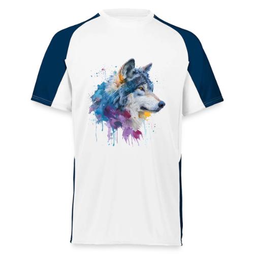 Splash-Art Wolf Head - Augusta Sportswear Adult Cutter Jersey