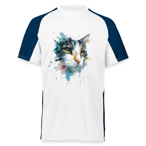 Watercolor cat face - Augusta Sportswear Adult Cutter Jersey
