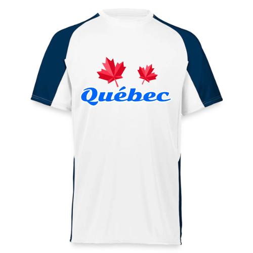 Québec with two red maple leaves - Augusta Sportswear Adult Cutter Jersey