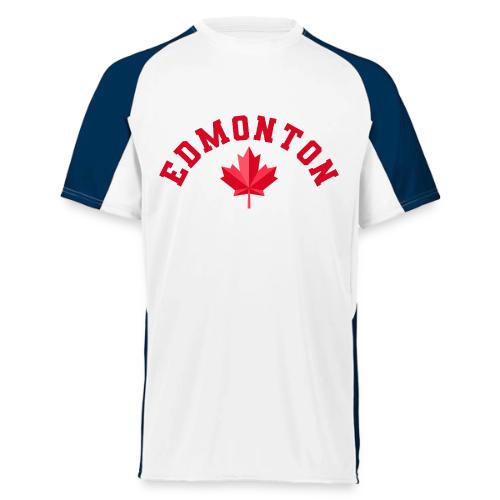 Edmonton with maple leaf - Augusta Sportswear Adult Cutter Jersey