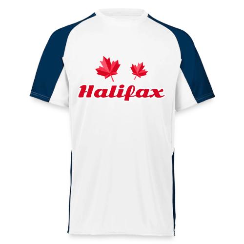 Halifax with two red maple leaves - Augusta Sportswear Adult Cutter Jersey