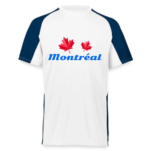 Montréal with two red maple leaves - Augusta Sportswear Adult Cutter Jersey