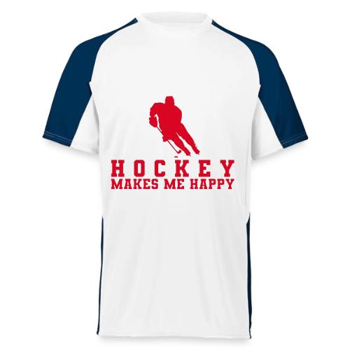 Hockey makes me happy - Augusta Sportswear Adult Cutter Jersey