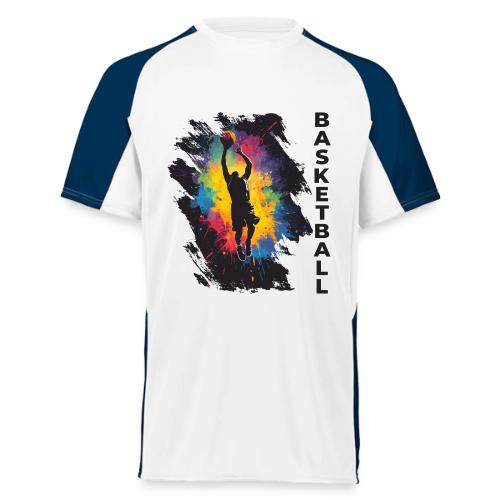 High Energy Basketball Paint Splatter Art - Augusta Sportswear Adult Cutter Jersey
