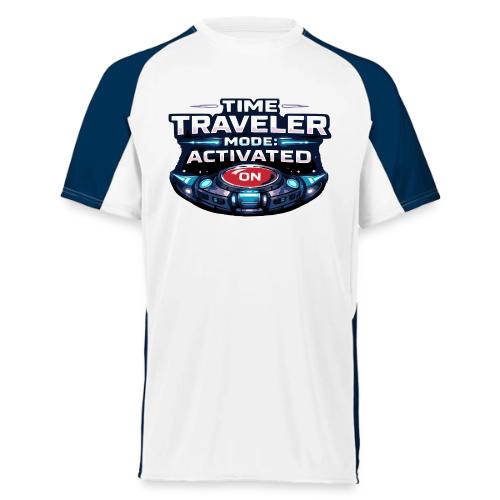 Time Traveler Mode – Futuristic Neon Sci-Fi Tee - Augusta Sportswear Adult Cutter Jersey