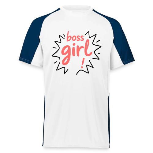 Boss Girl Bold Feminist Statement - Augusta Sportswear Adult Cutter Jersey