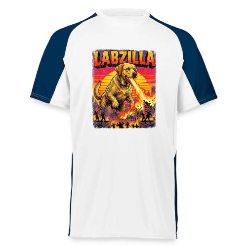 Labzilla Giant Yellow Labrador Monster Tee - Augusta Sportswear Adult Cutter Jersey