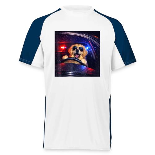 Funny Police Golden Retriever Meme Tee - Augusta Sportswear Adult Cutter Jersey