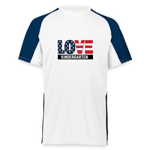 Love Kindergarten Patriotic Graduation - Augusta Sportswear Adult Cutter Jersey