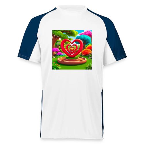 Triple heart landscape, nature, love, happiness - Augusta Sportswear Adult Cutter Jersey