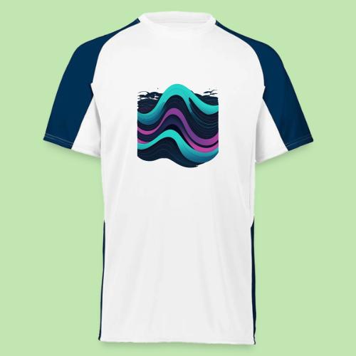 Abstract Wavy Ocean Pattern - Augusta Sportswear Adult Cutter Jersey
