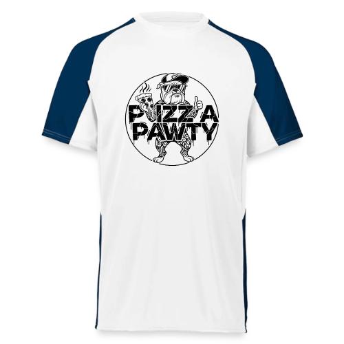 Pizza Pawty Bulldog T-Shirt | Funny Dog Pizza Tee - Augusta Sportswear Adult Cutter Jersey