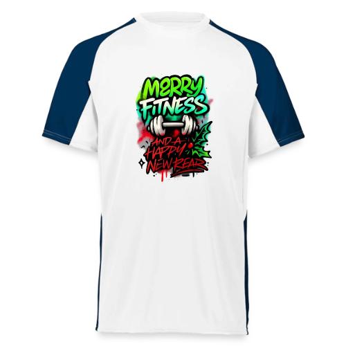 Merry Fitness Christmas Gym Humor - Augusta Sportswear Adult Cutter Jersey