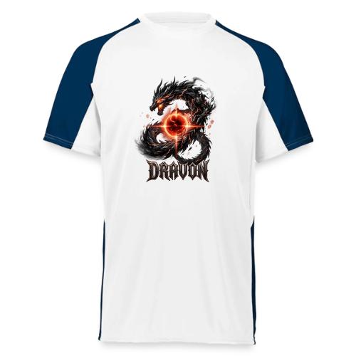 Dravon Fire Dragon Dark Fantasy Graphic T-Shirt - Augusta Sportswear Adult Cutter Jersey