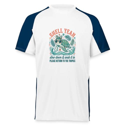 Shell Yeah Sea Turtle Beach Vibes - Augusta Sportswear Adult Cutter Jersey