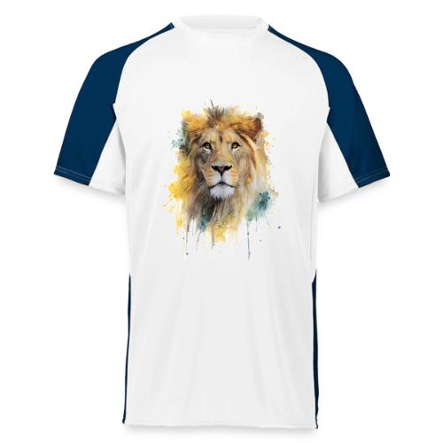 Watercolor Lion Portrait - Augusta Sportswear Adult Cutter Jersey