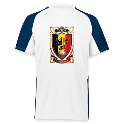 Belgium Lion Crest T-Shirt, Belgian Flag Gift - Augusta Sportswear Adult Cutter Jersey