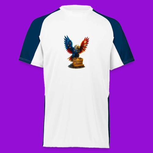 Veterans Press & Bald Eagle Flag 2 Print Set - Augusta Sportswear Adult Cutter Jersey
