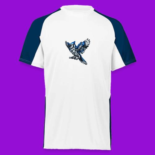 Silver Blue Jay Open Wing Perch - Augusta Sportswear Adult Cutter Jersey