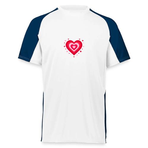 Layered Red & Pink Heart – Cute Valentine Love - Augusta Sportswear Adult Cutter Jersey