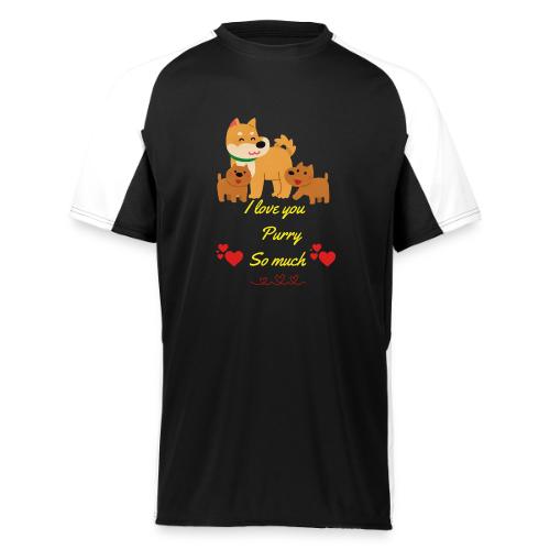 Cute Dog Family Love – “I Love You Purry So much - Augusta Sportswear Adult Cutter Jersey