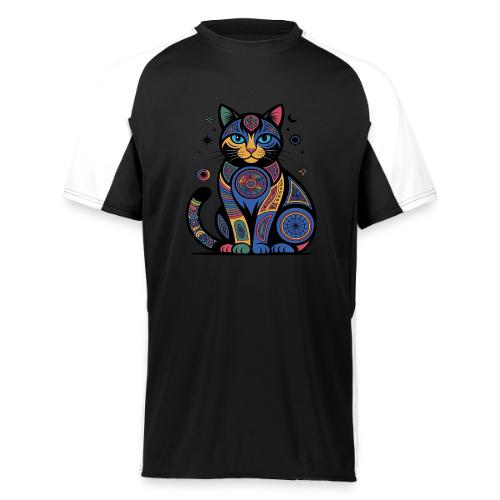 Vibrant Geometric Cat Mandala - Augusta Sportswear Adult Cutter Jersey
