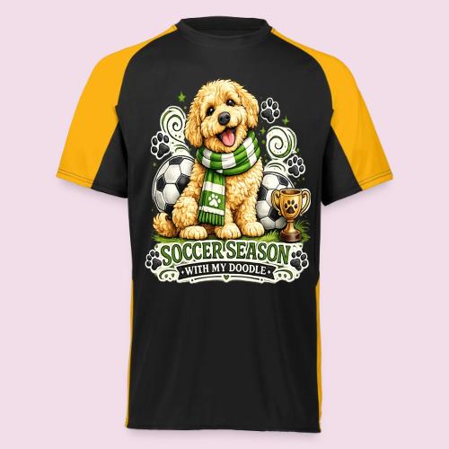 Soccer Season With My Doodle Goldendoodle Dog - Augusta Sportswear Adult Cutter Jersey