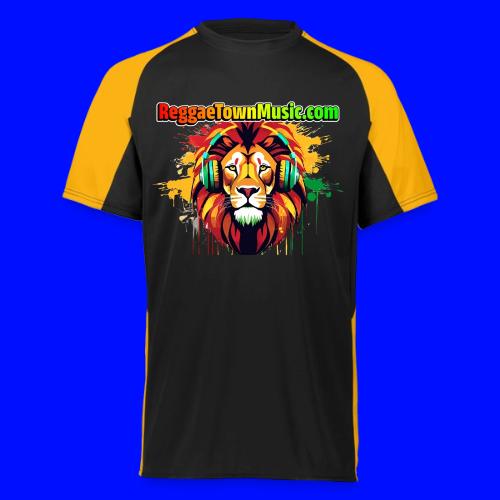Reggae lion head music vibrant rasta dj art tee - Augusta Sportswear Adult Cutter Jersey
