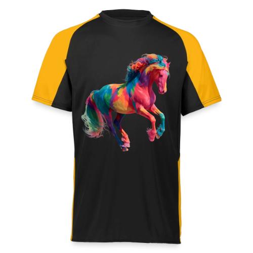 Colorful Paint Splatter Horse Art - Augusta Sportswear Adult Cutter Jersey