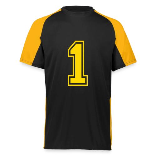Number 1 in a classic athletic collegiate font - Augusta Sportswear Adult Cutter Jersey