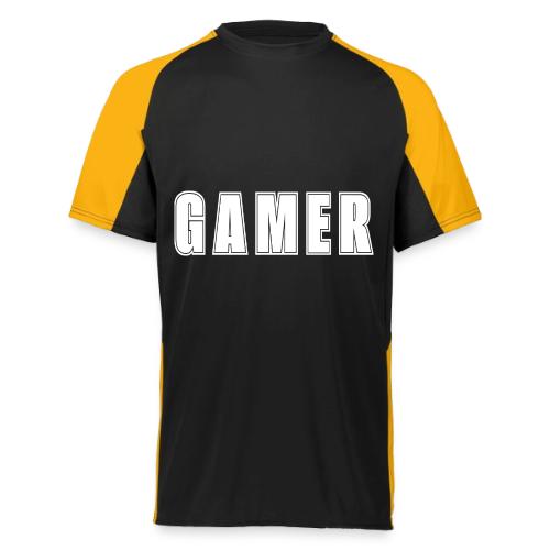 Gamer Collegiate White Text Design - Augusta Sportswear Adult Cutter Jersey