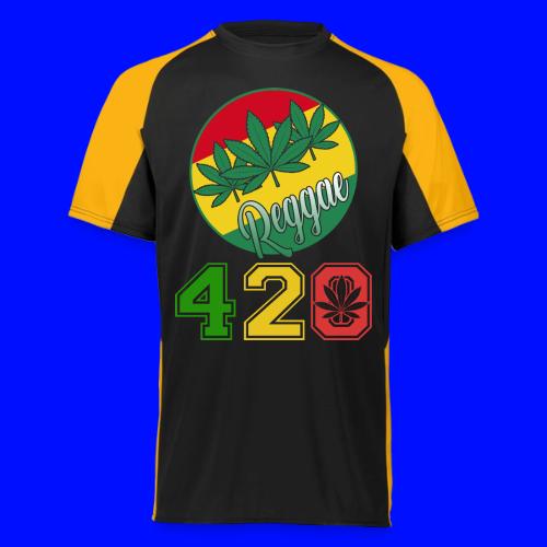 Lively 420 Reggae Ganja Weed Marijuana Design - Augusta Sportswear Adult Cutter Jersey