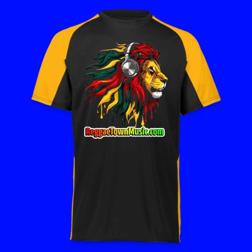 Reggae Music Radio Lion Head Soundwaves design - Augusta Sportswear Adult Cutter Jersey
