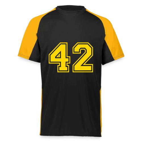 Number 42 in a classic athletic collegiate font - Augusta Sportswear Adult Cutter Jersey