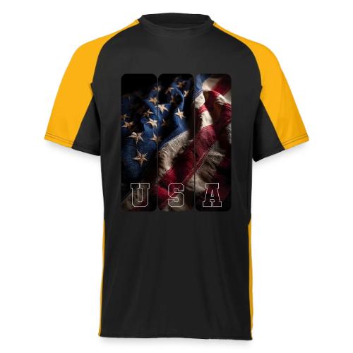 USA: Worn Stars and Stripes - Augusta Sportswear Adult Cutter Jersey
